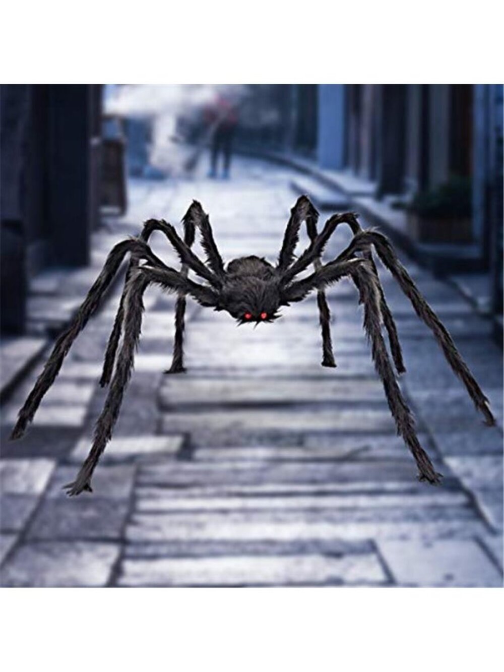 Halloween Giant Spider Decorations Outdoor: 6.6 Ft Scary Fake Spider Decor